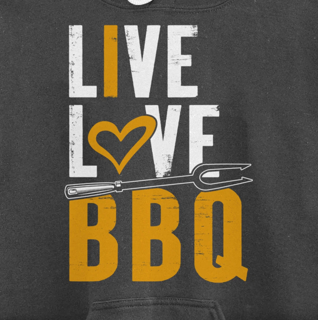 Funny Barbecue Live Love Graphic Women Men Meat Smoking BBQ Pullover Hoodie