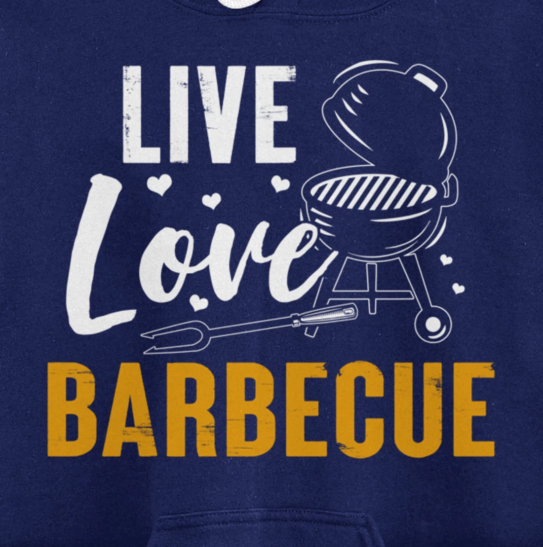 Funny Barbecue Live Love Graphic Women Men Meat Smoking BBQ Pullover Hoodie