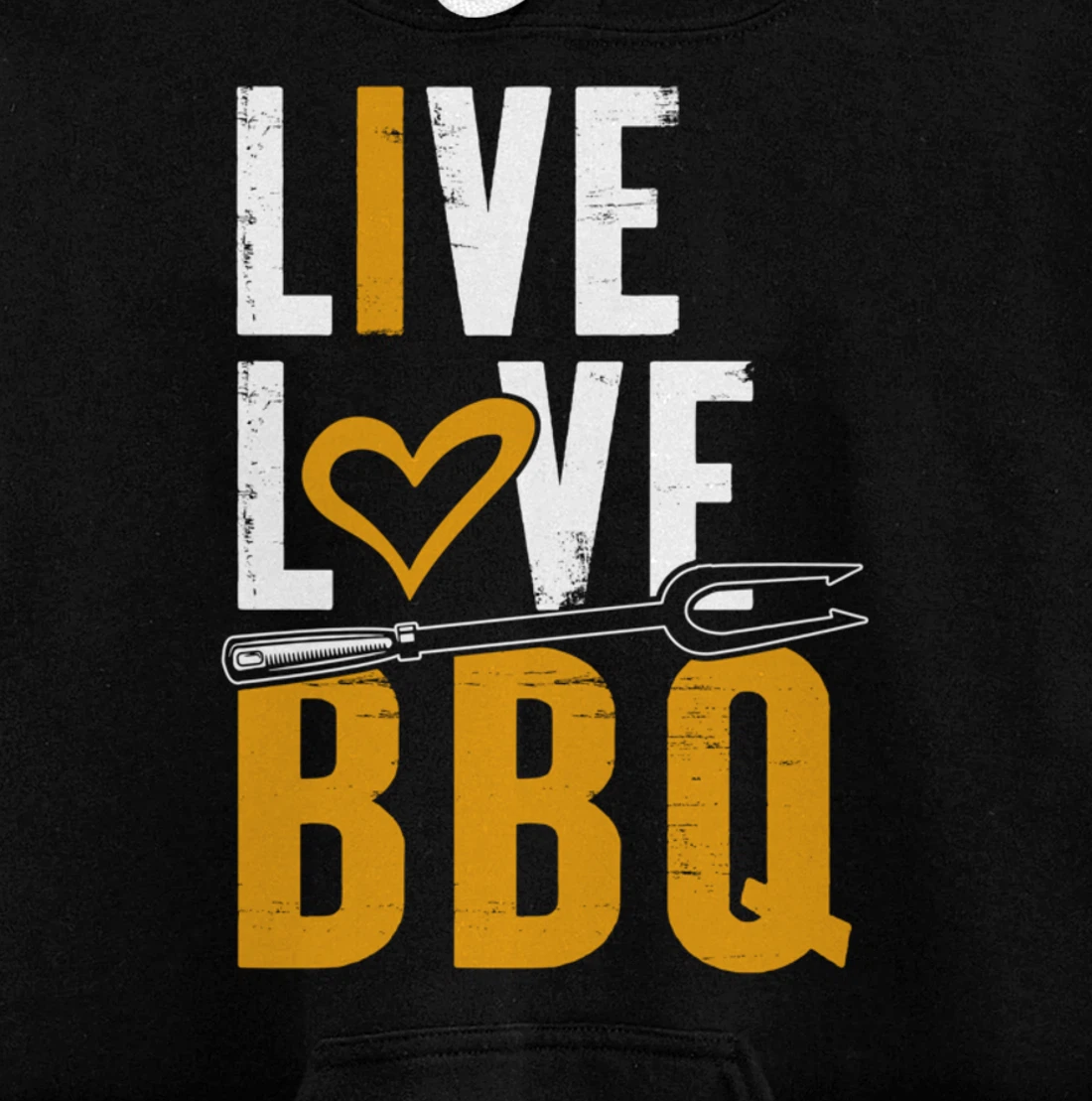 Funny Barbecue Live Love Graphic Women Men Meat Smoking BBQ Pullover Hoodie