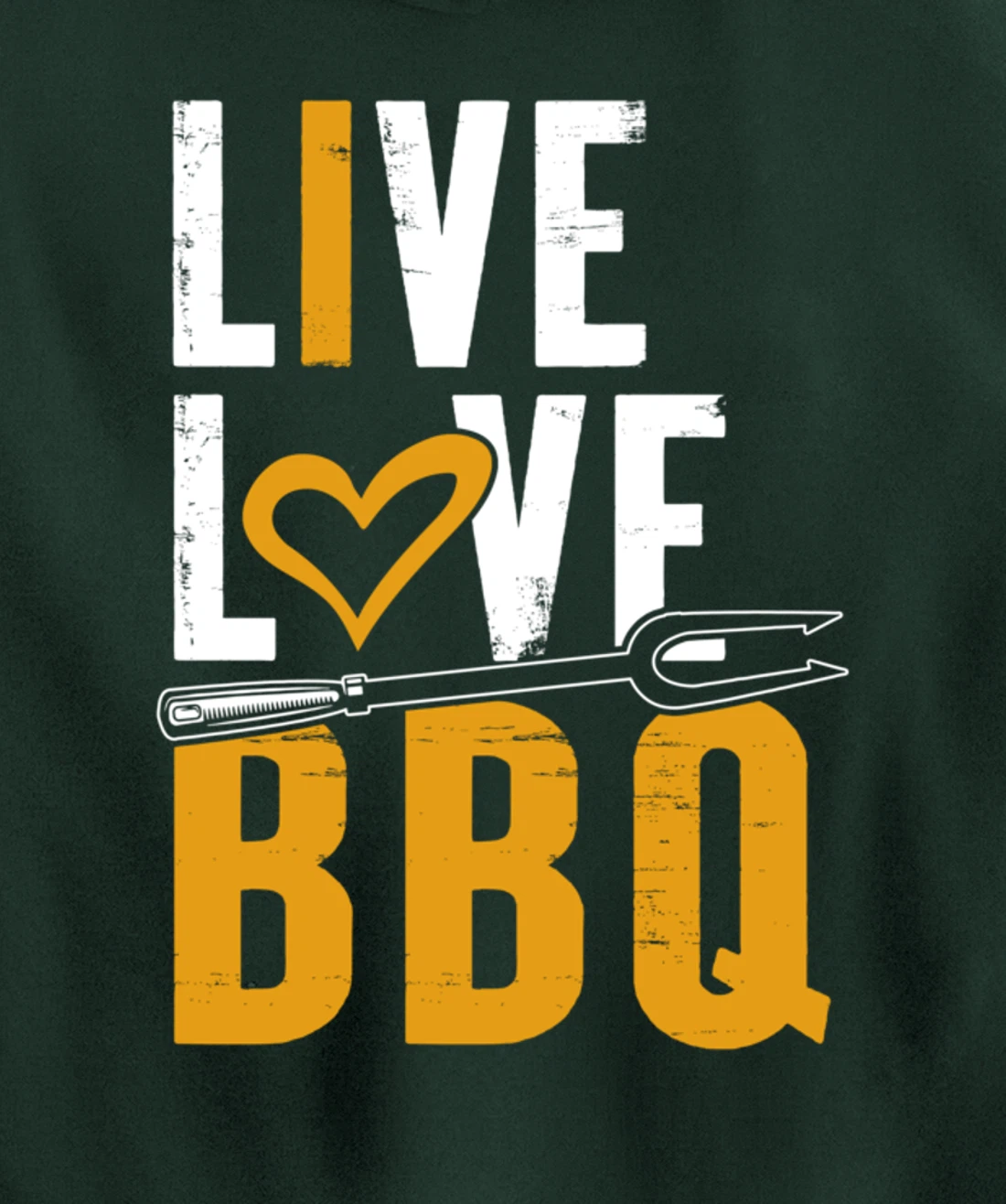 Funny Barbecue Live Love Graphic Women Men Meat Smoking BBQ Pullover Hoodie