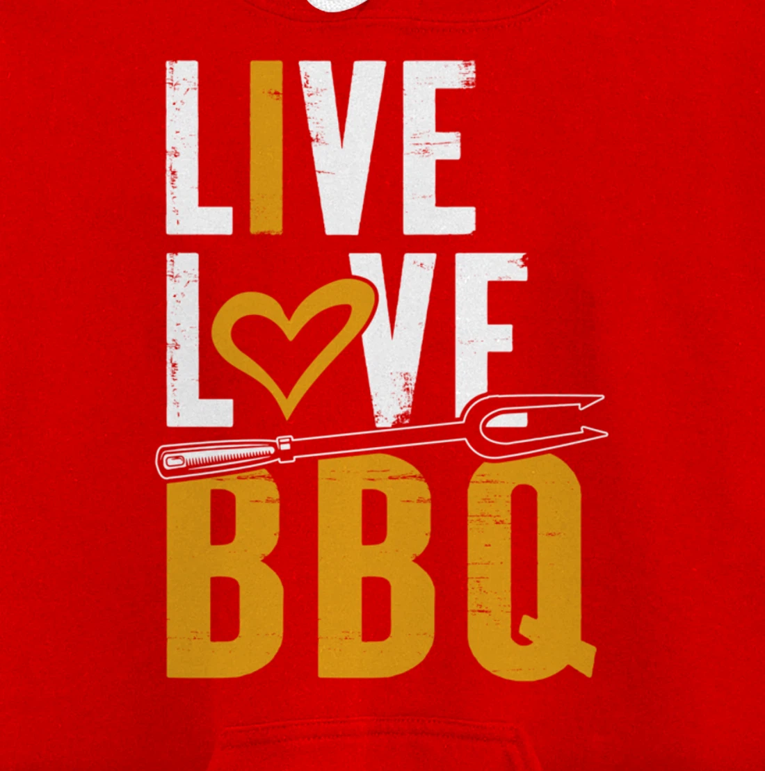 Funny Barbecue Live Love Graphic Women Men Meat Smoking BBQ Pullover Hoodie