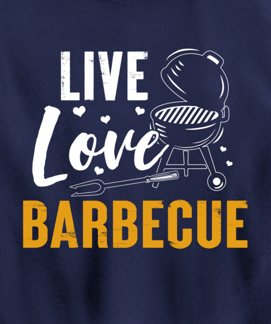 Funny Barbecue Live Love Graphic Women Men Meat Smoking BBQ Pullover Hoodie