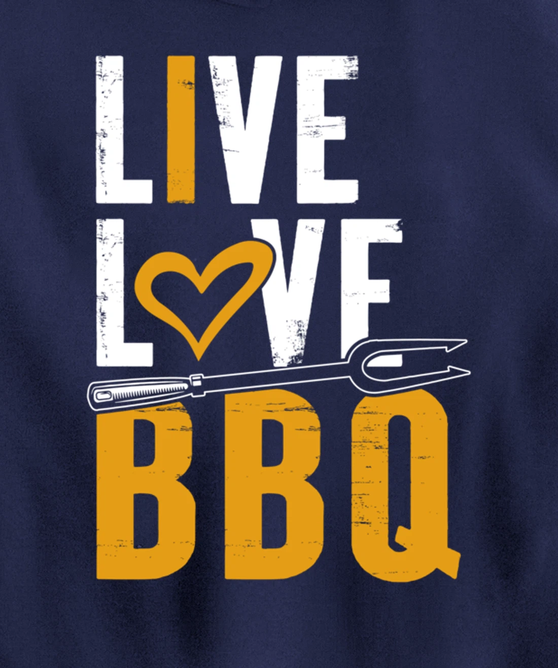 Funny Barbecue Live Love Graphic Women Men Meat Smoking BBQ Pullover Hoodie
