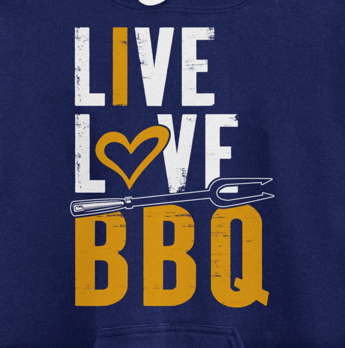 Funny Barbecue Live Love Graphic Women Men Meat Smoking BBQ Pullover Hoodie