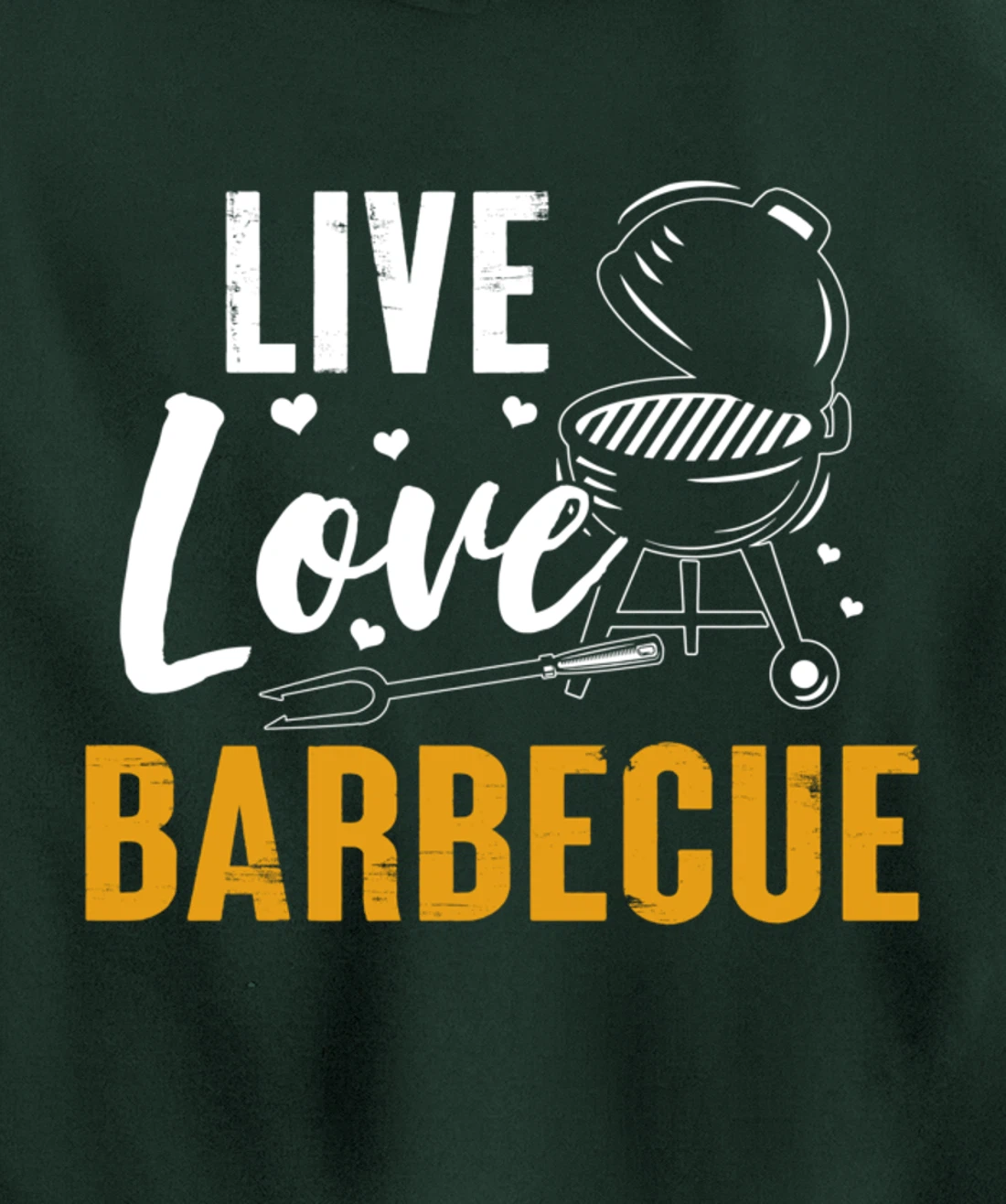 Funny Barbecue Live Love Graphic Women Men Meat Smoking BBQ Pullover Hoodie