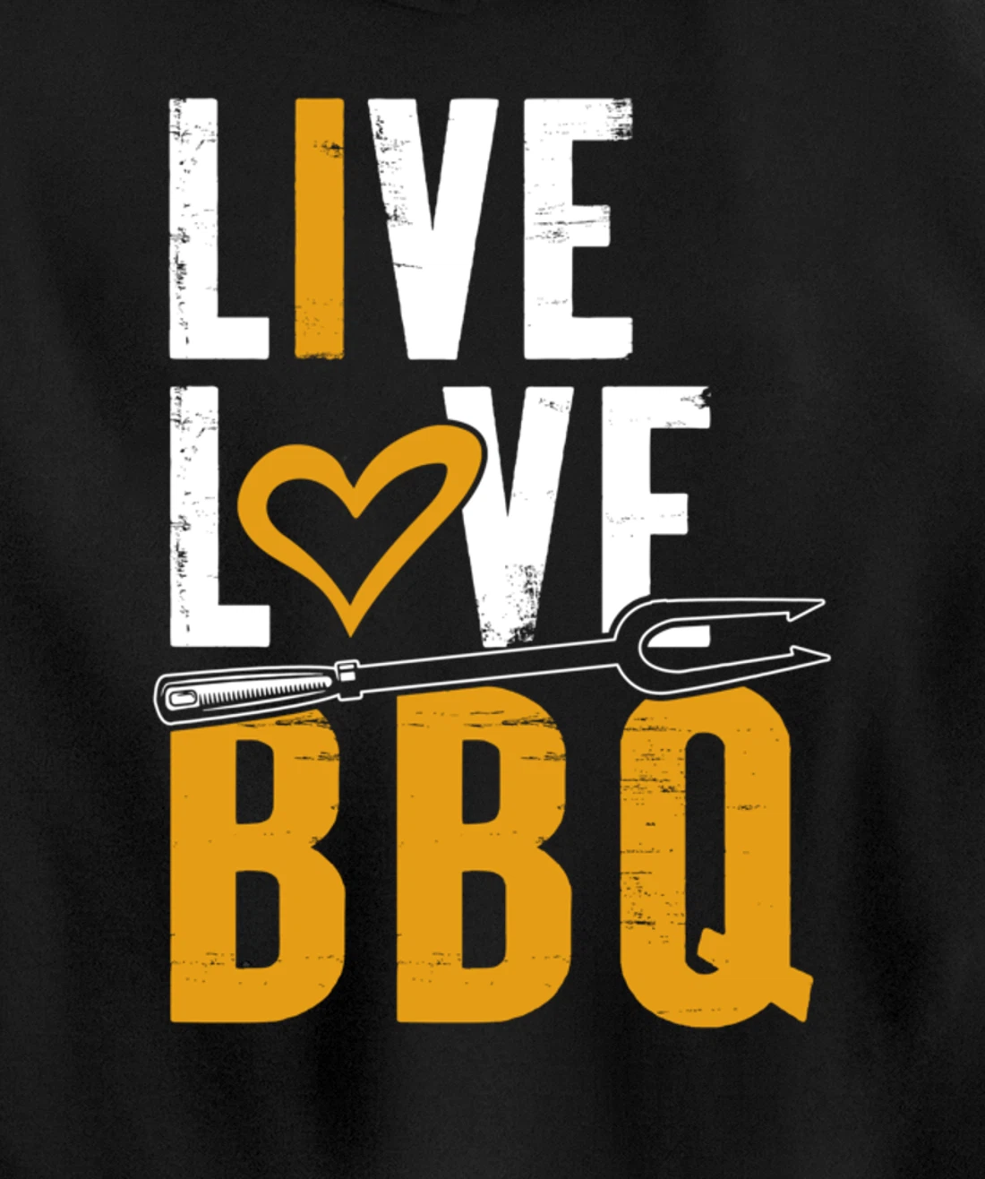 Funny Barbecue Live Love Graphic Women Men Meat Smoking BBQ Pullover Hoodie