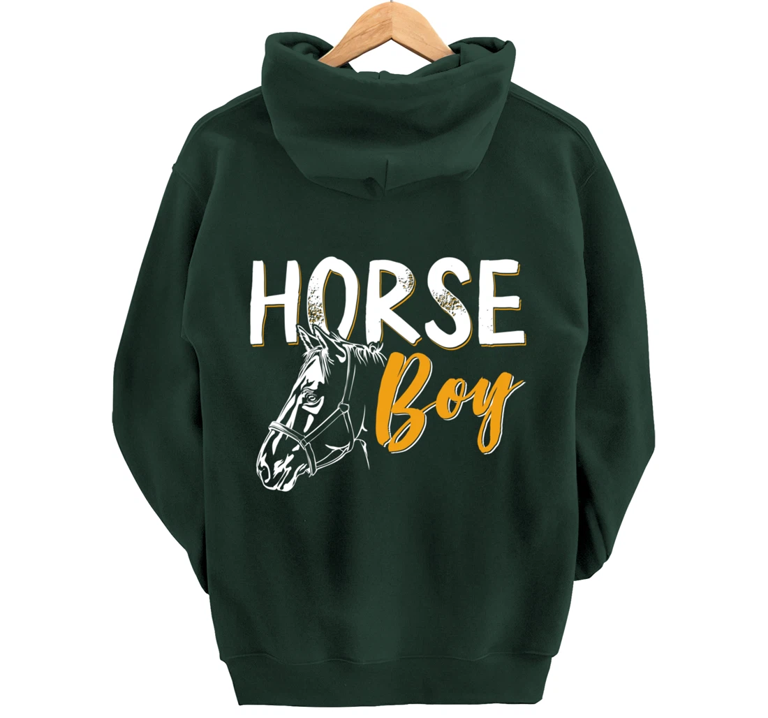 Funny Horse Graphic Men Boys Horseback Riding Horse Lover Pullover Hoodie