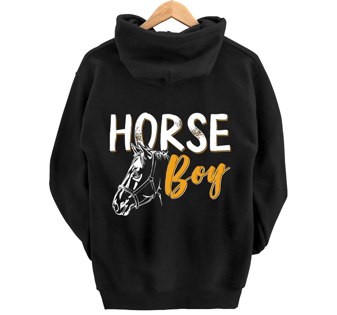 Funny Horse Graphic Men Boys Horseback Riding Horse Lover Pullover Hoodie