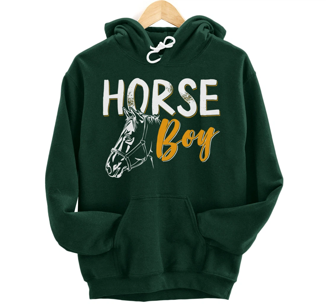 Funny Horse Graphic Men Boys Horseback Riding Horse Lover Pullover Hoodie