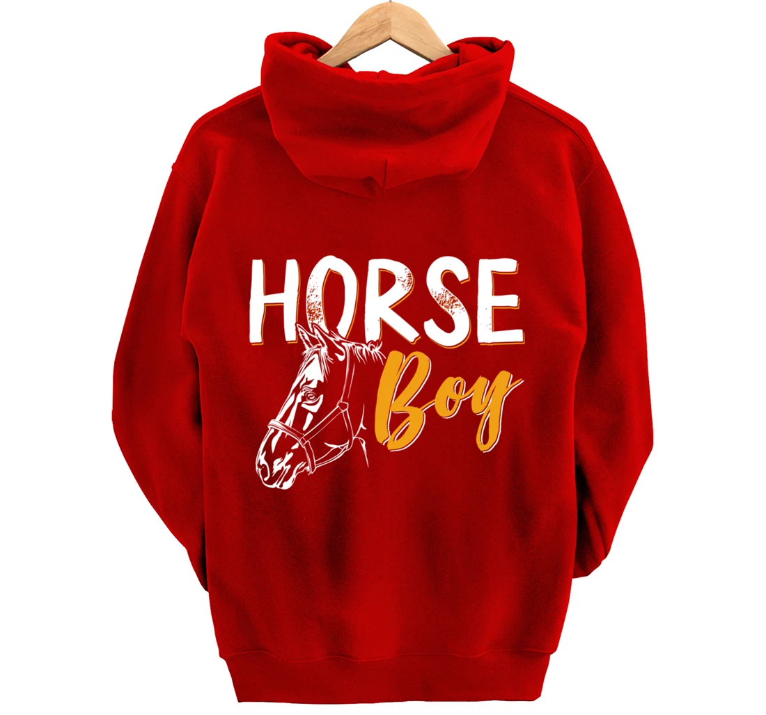 Funny Horse Graphic Men Boys Horseback Riding Horse Lover Pullover Hoodie
