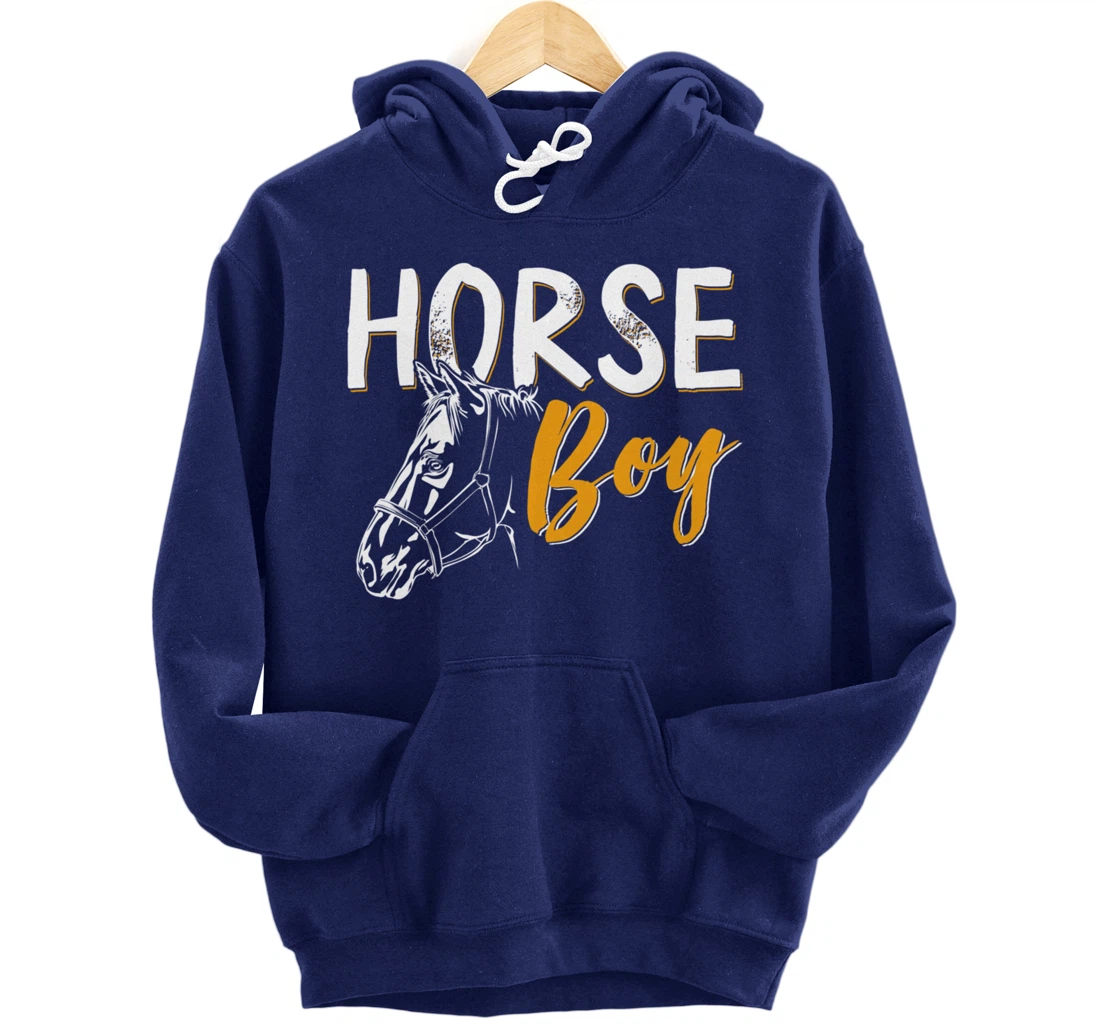 Funny Horse Graphic Men Boys Horseback Riding Horse Lover Pullover Hoodie