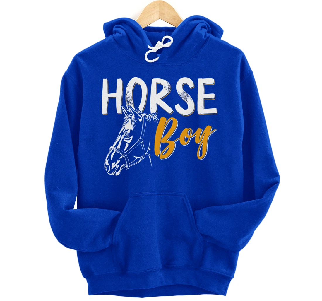 Funny Horse Graphic Men Boys Horseback Riding Horse Lover Pullover Hoodie