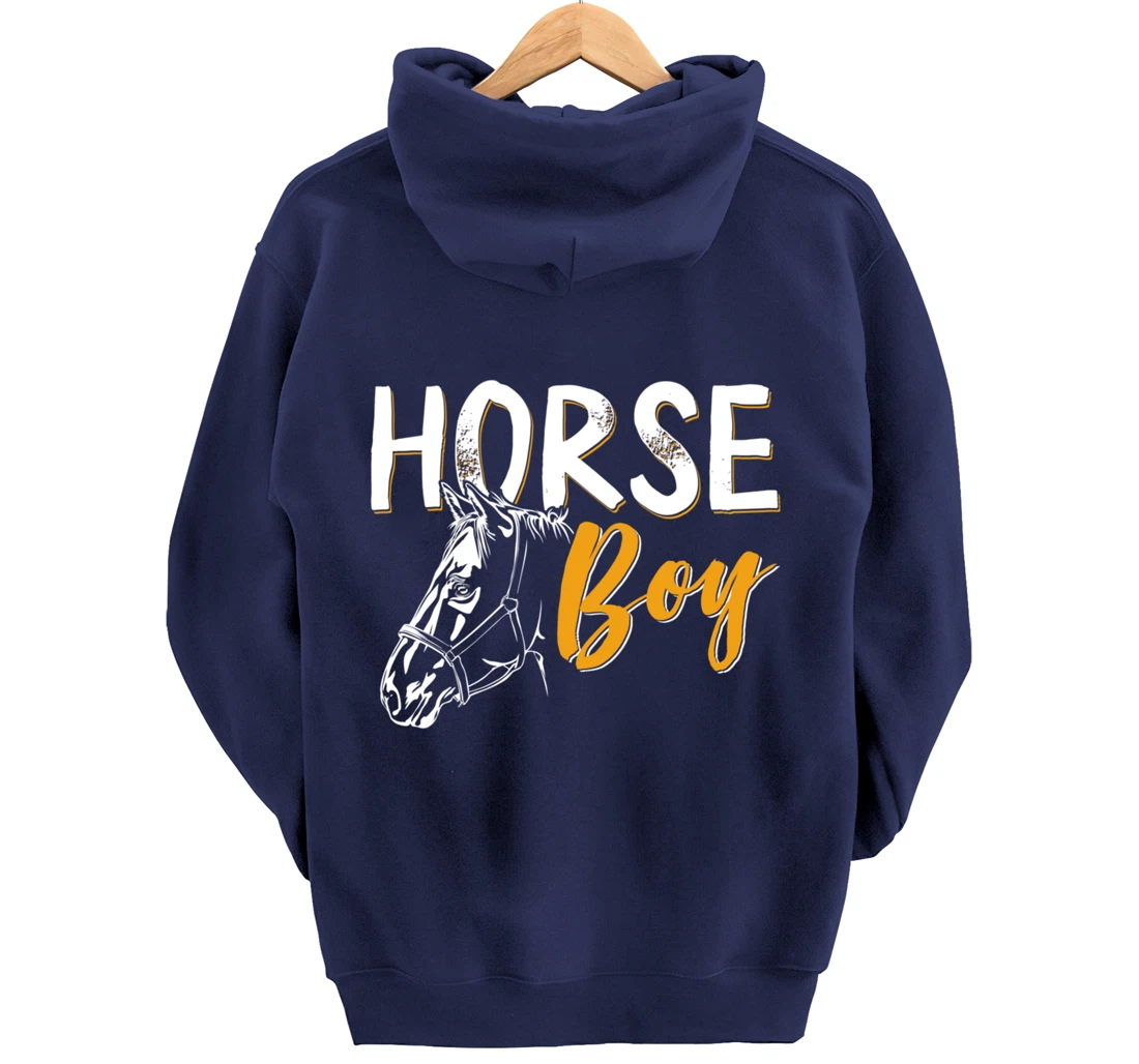 Funny Horse Graphic Men Boys Horseback Riding Horse Lover Pullover Hoodie