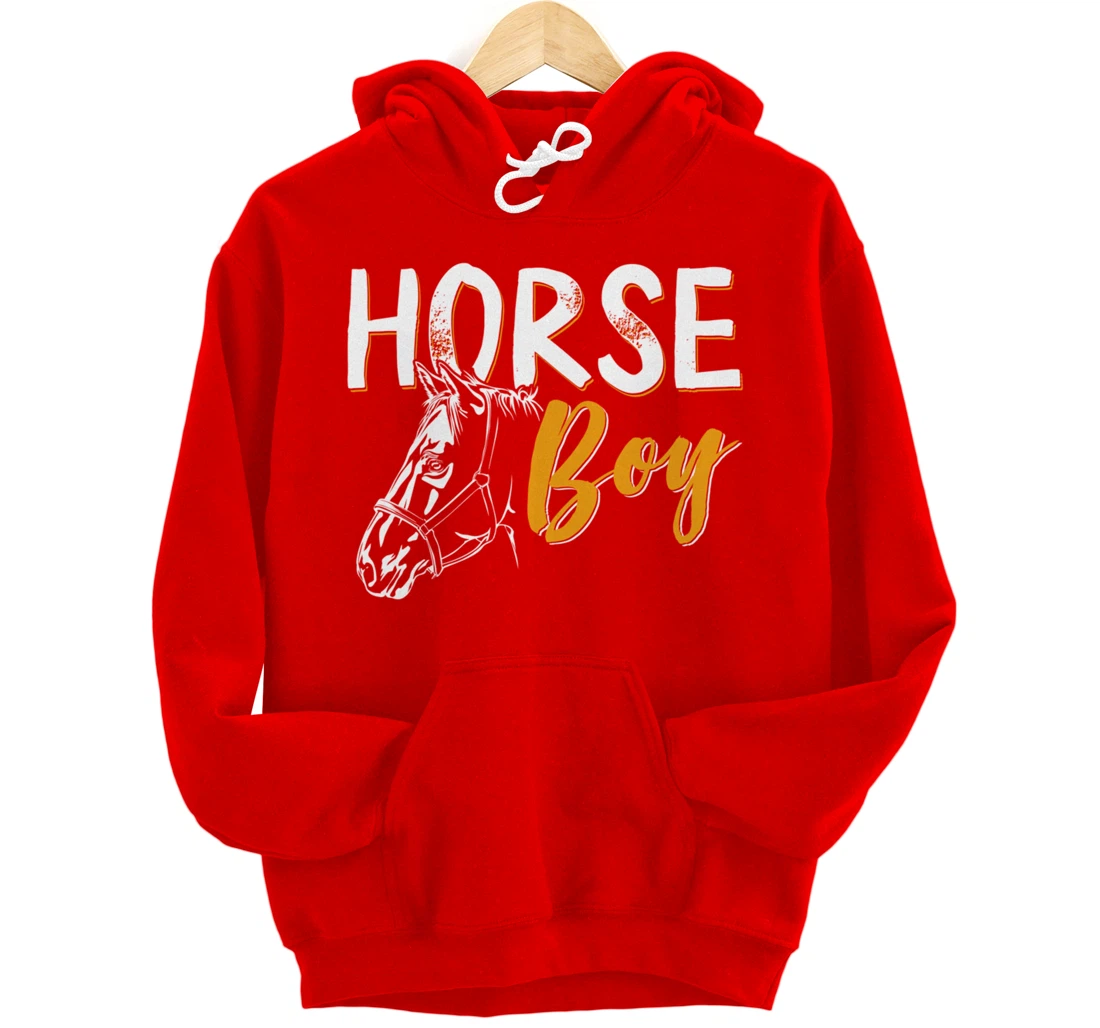 Funny Horse Graphic Men Boys Horseback Riding Horse Lover Pullover Hoodie