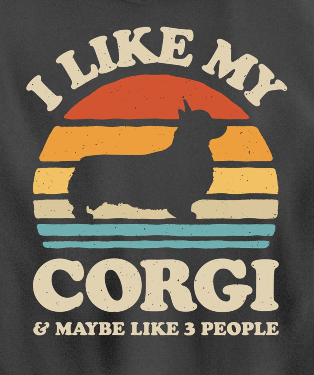 I Like My Corgi And Maybe Like 3 People Dog Lover Retro Men Pullover Hoodie