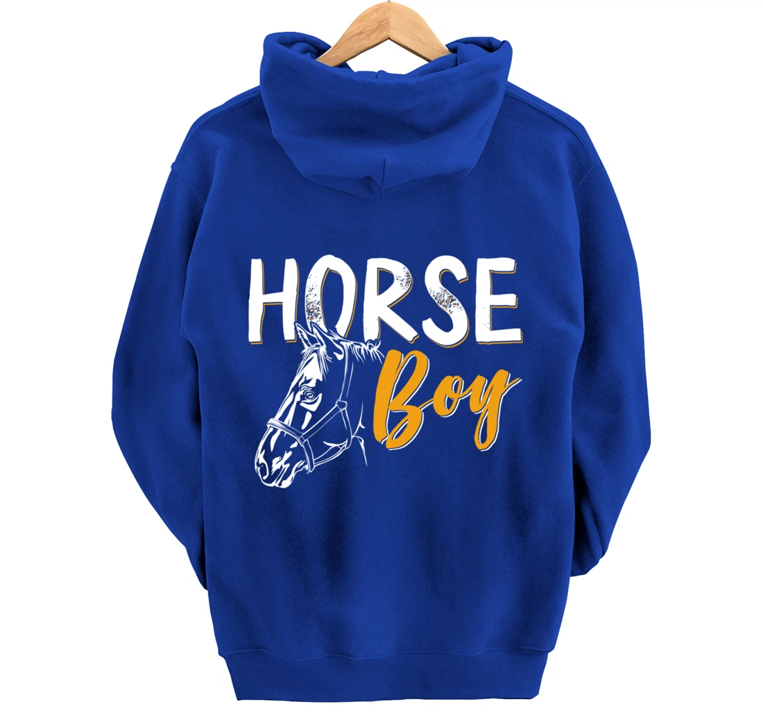 Funny Horse Graphic Men Boys Horseback Riding Horse Lover Pullover Hoodie
