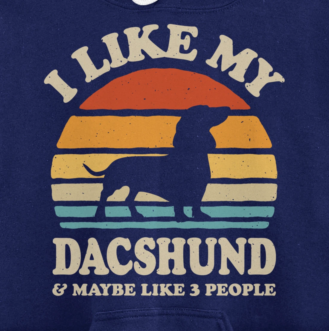 I Like My Dachshund And Maybe Like 3 People Dog Lover Retro Pullover Hoodie
