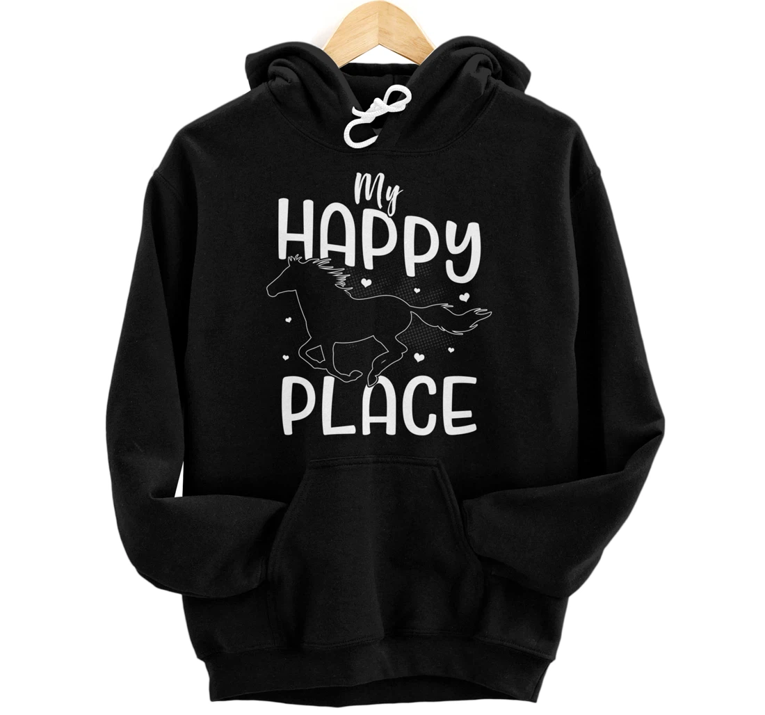 Funny Horse Graphic Women Girls Horseback Riding Horse Lover Pullover Hoodie