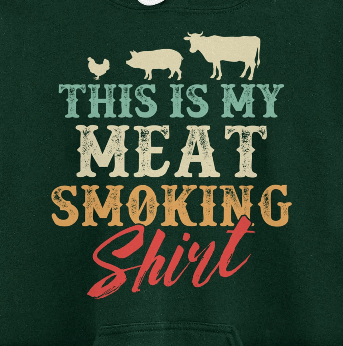 Funny Barbecue Graphic for Women and Men Meat Smoking BBQ Pullover Hoodie
