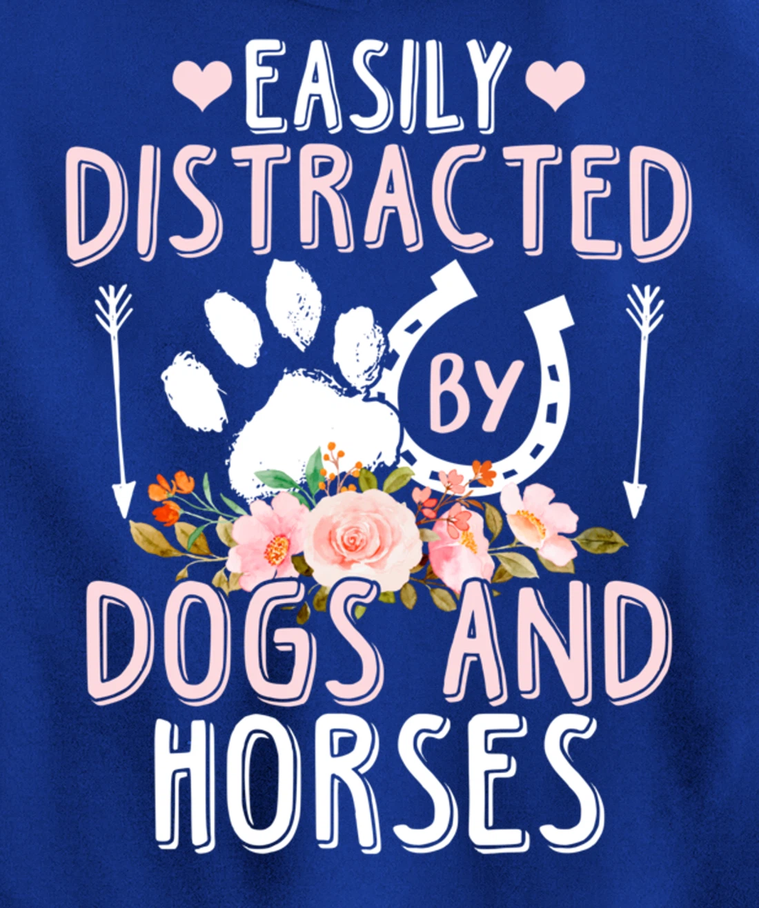 Funny Horse and Dog Lover Graphic Women Men Horse Lover Pullover Hoodie