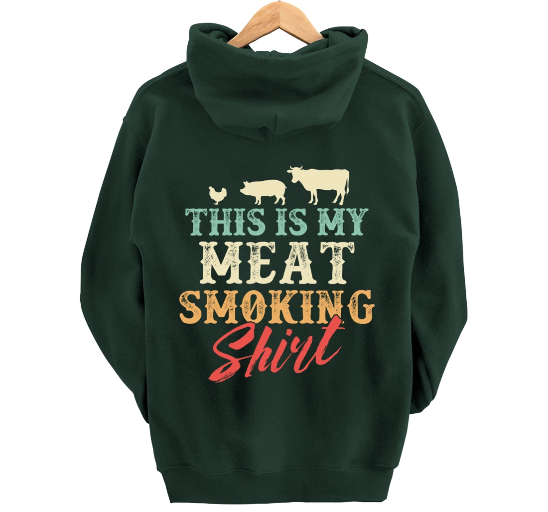 Funny Barbecue Graphic for Women and Men Meat Smoking BBQ Pullover Hoodie