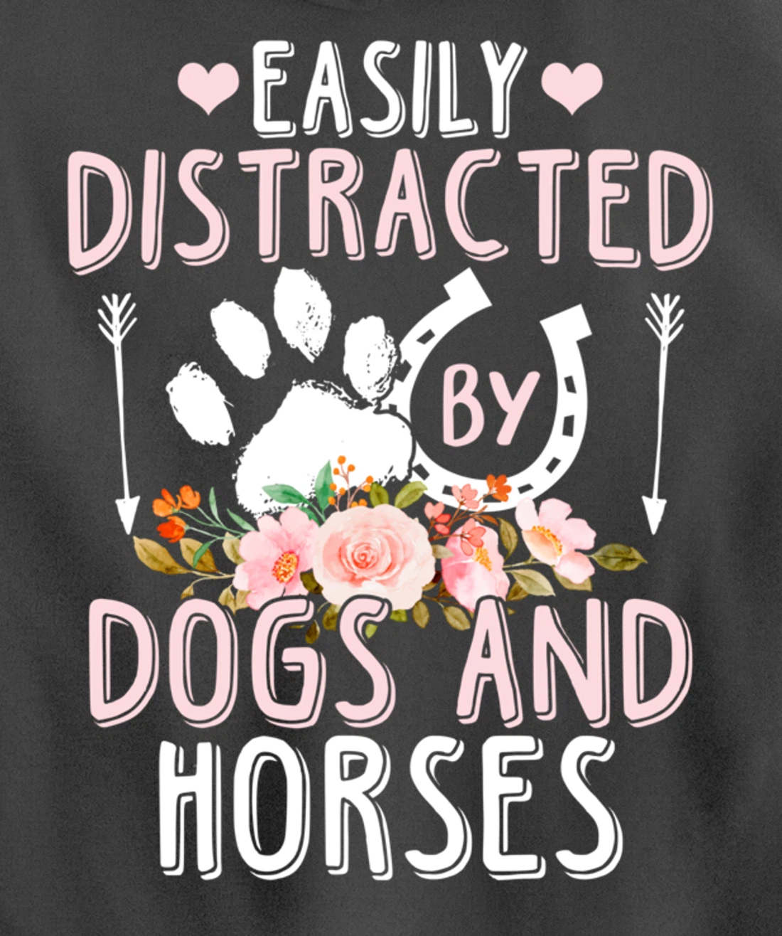 Funny Horse and Dog Lover Graphic Women Men Horse Lover Pullover Hoodie