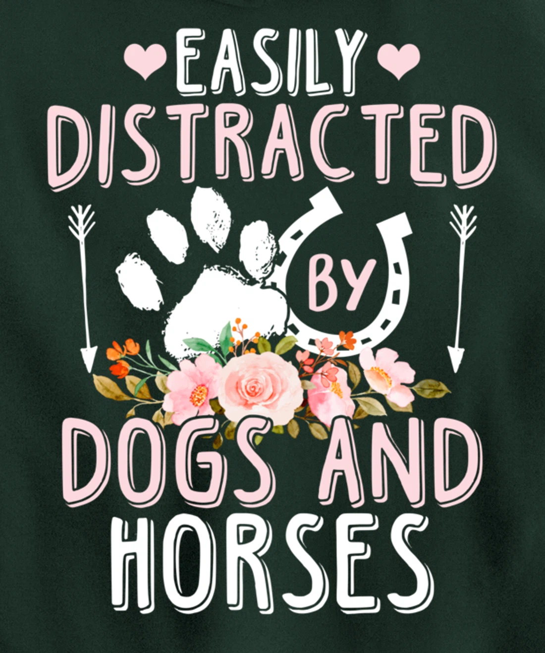 Funny Horse and Dog Lover Graphic Women Men Horse Lover Pullover Hoodie