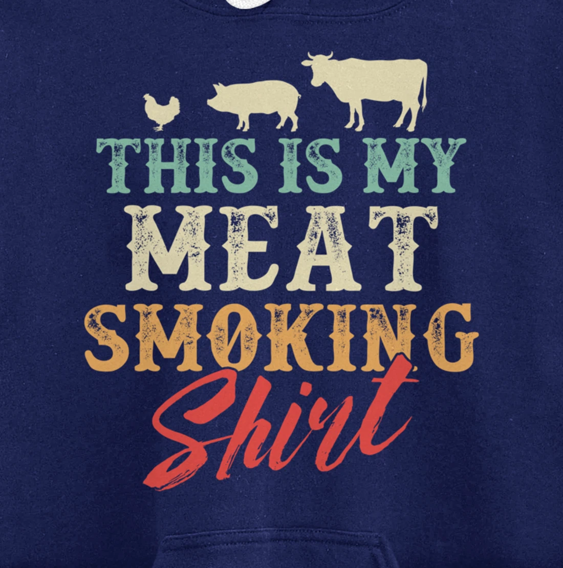 Funny Barbecue Graphic for Women and Men Meat Smoking BBQ Pullover Hoodie