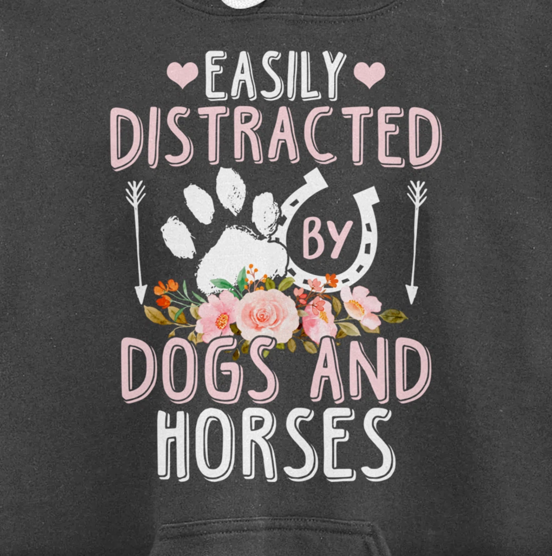 Funny Horse and Dog Lover Graphic Women Men Horse Lover Pullover Hoodie