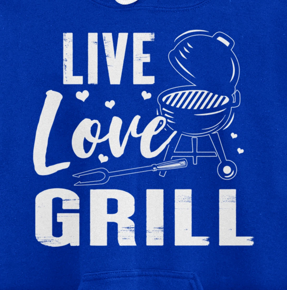 Funny Live Love Grill Graphic Women and Men Meat Smoking BBQ Pullover Hoodie