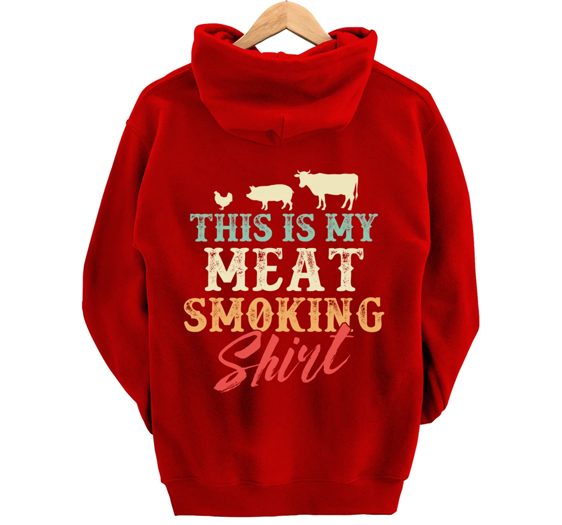 Funny Barbecue Graphic for Women and Men Meat Smoking BBQ Pullover Hoodie