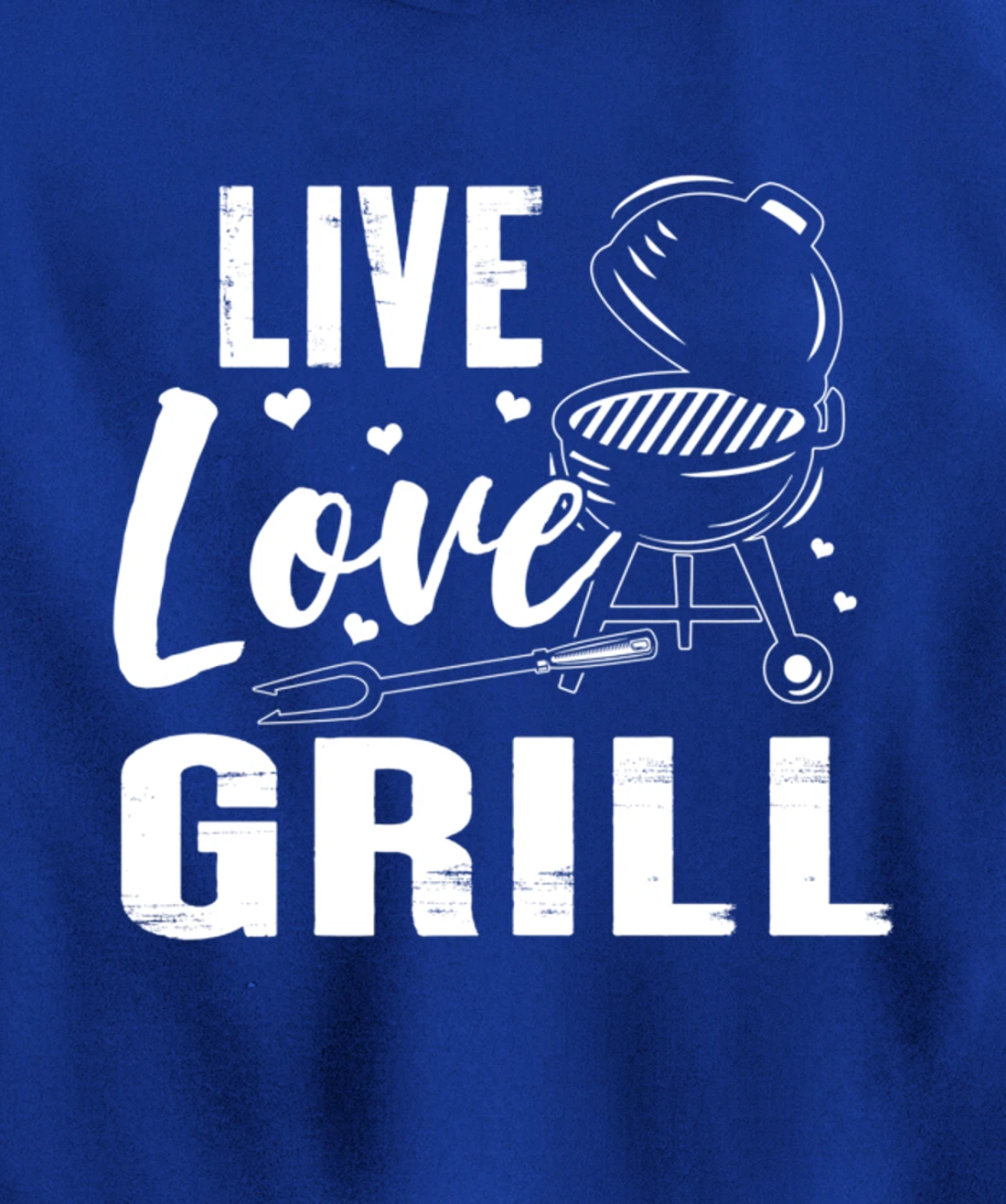 Funny Live Love Grill Graphic Women and Men Meat Smoking BBQ Pullover Hoodie