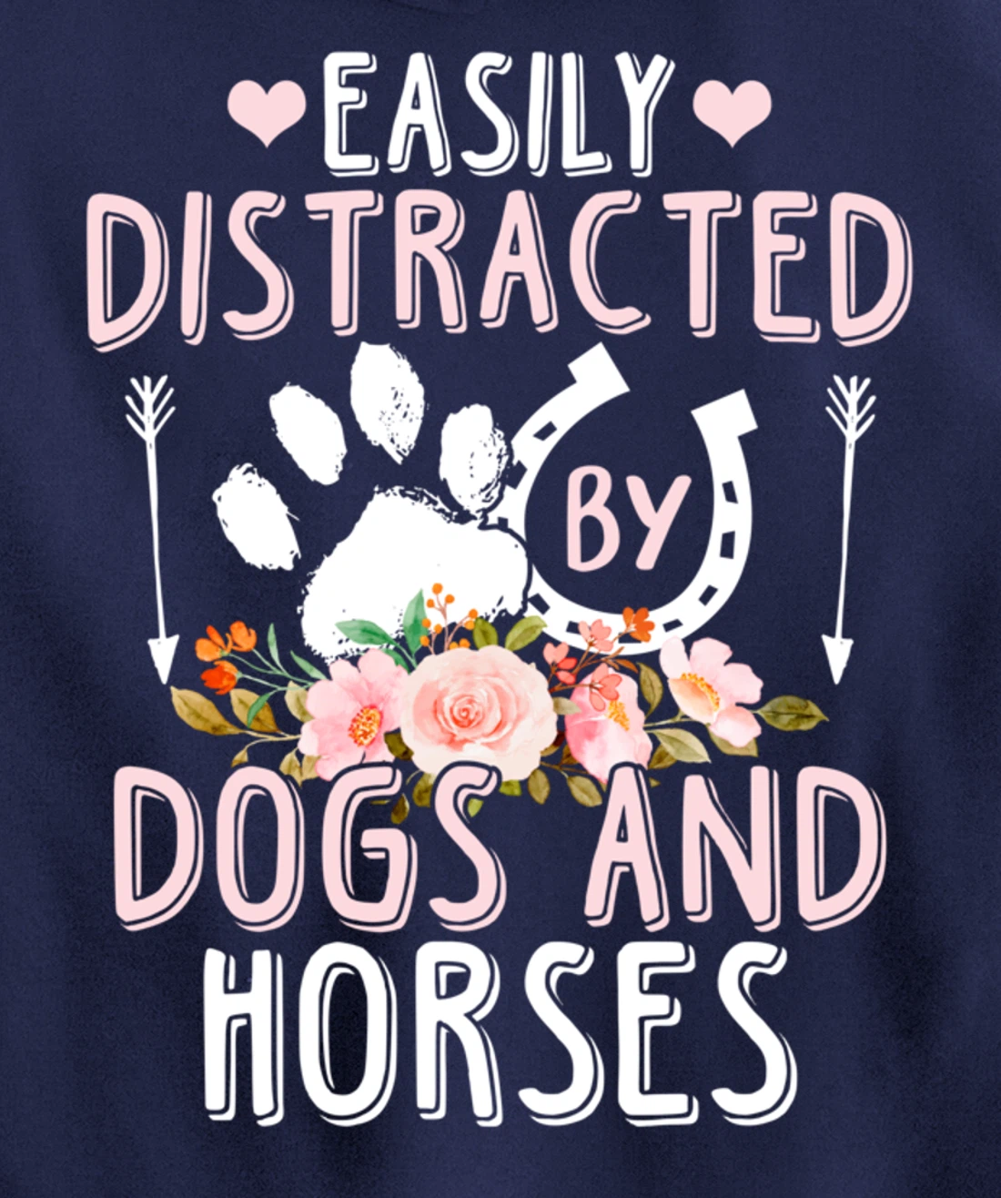 Funny Horse and Dog Lover Graphic Women Men Horse Lover Pullover Hoodie