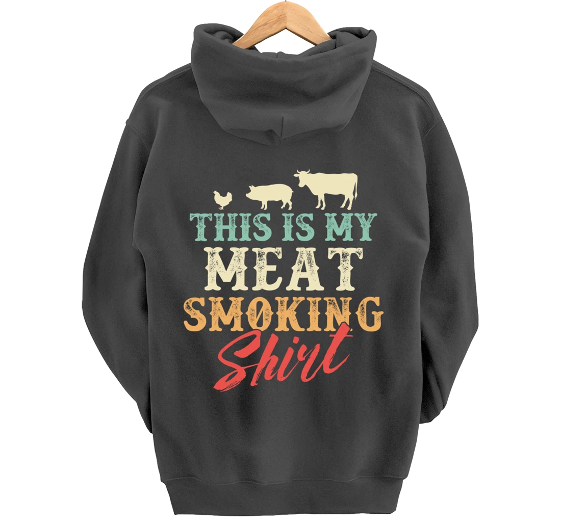 Funny Barbecue Graphic for Women and Men Meat Smoking BBQ Pullover Hoodie