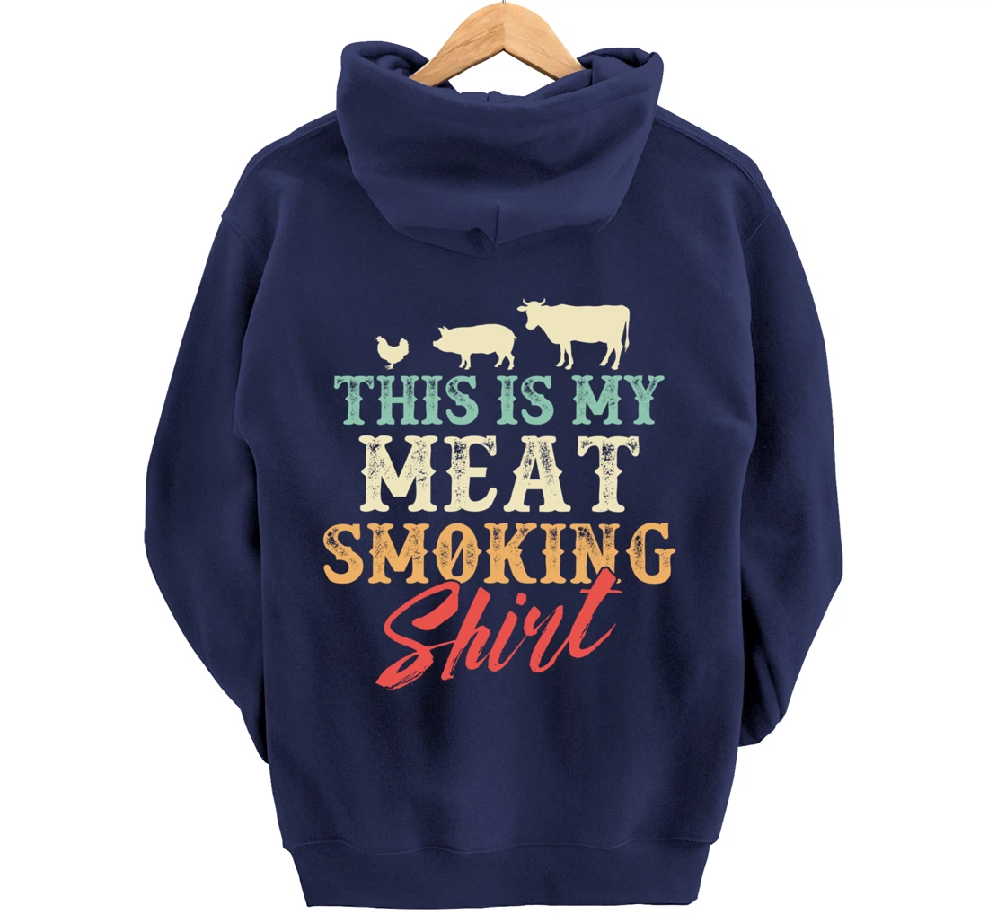 Funny Barbecue Graphic for Women and Men Meat Smoking BBQ Pullover Hoodie