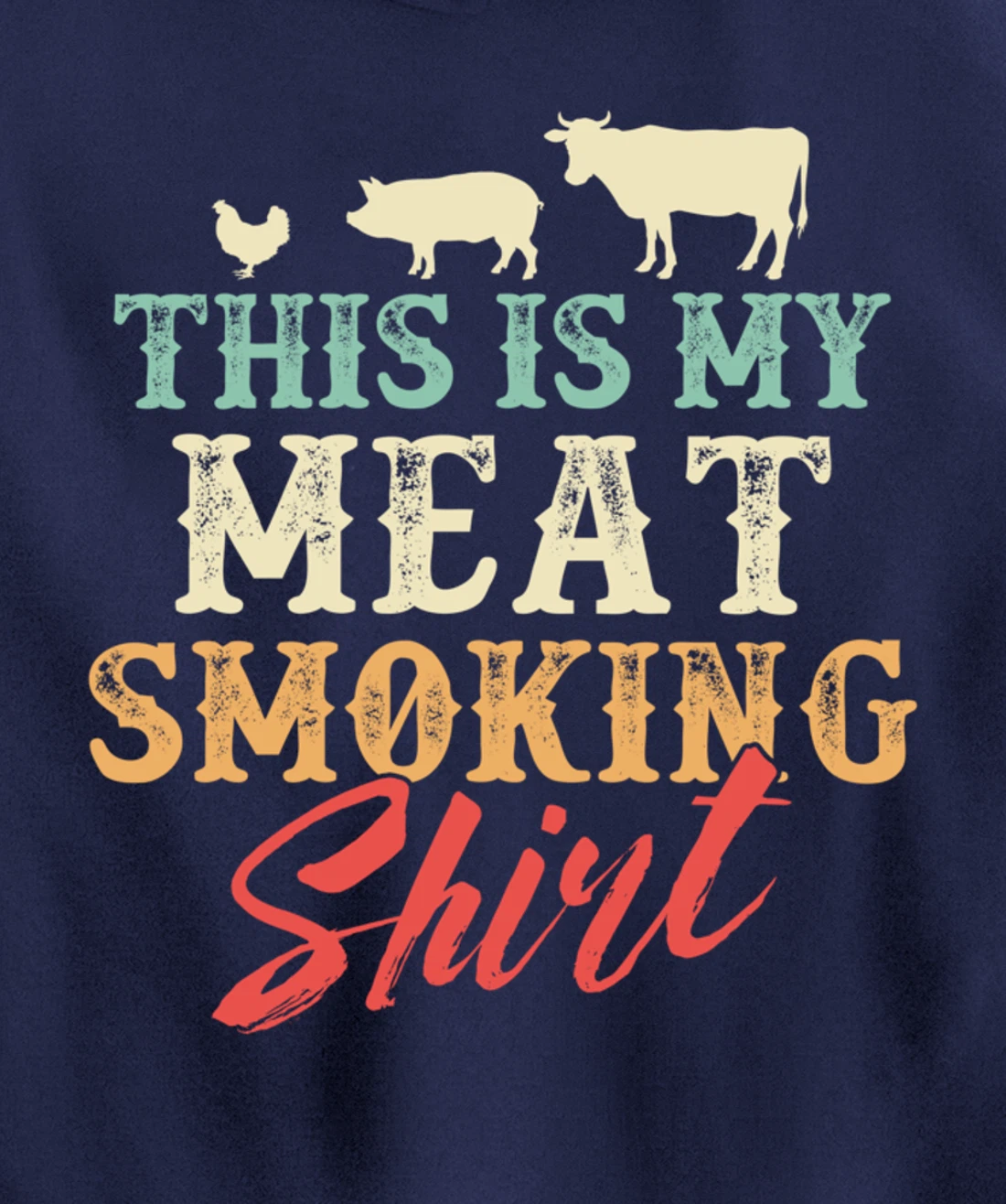 Funny Barbecue Graphic for Women and Men Meat Smoking BBQ Pullover Hoodie