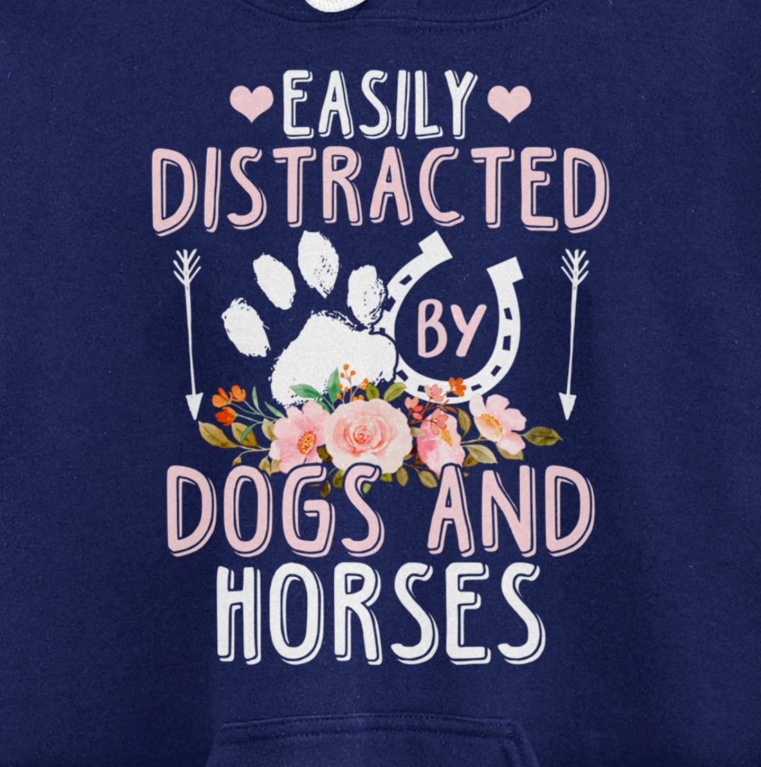 Funny Horse and Dog Lover Graphic Women Men Horse Lover Pullover Hoodie