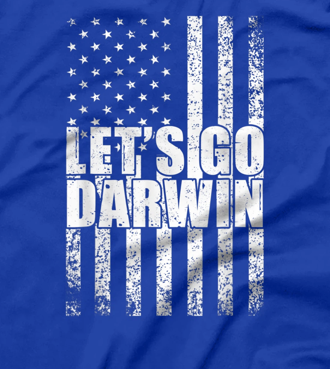 Lets Go Darwin Funny Sarcastic Vintage us Flag Graphic T-Shirt, Women T-Shirt