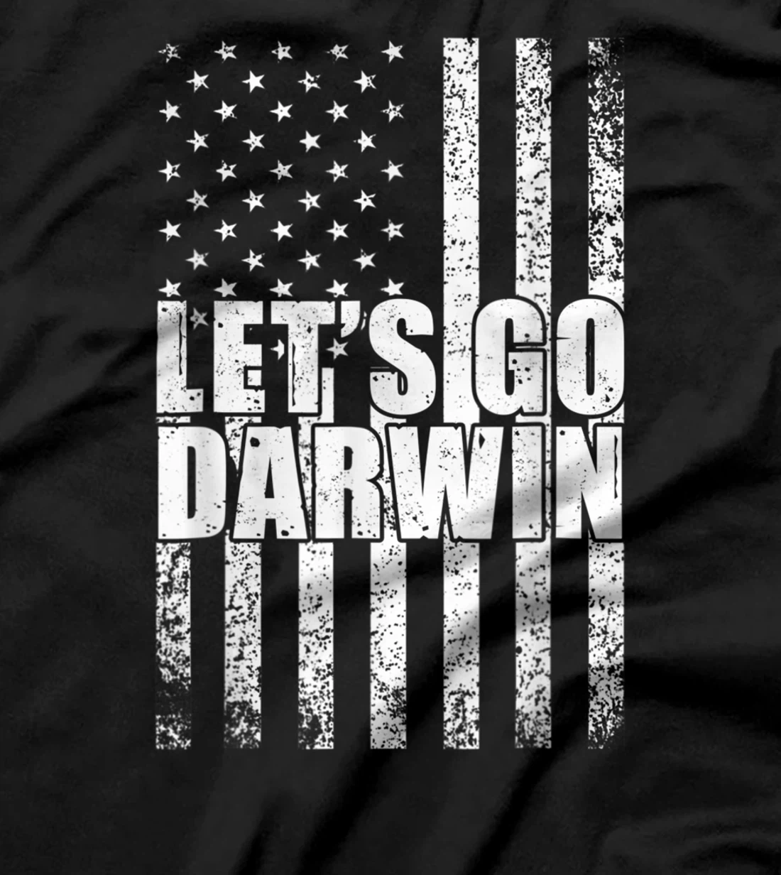 Lets Go Darwin Funny Sarcastic Vintage us Flag Graphic T-Shirt, Women T-Shirt
