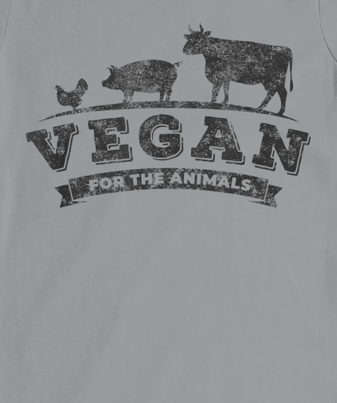 Womens Vegan For The Animals Plant Based Veggie Retro Vintage Logo T-Shirt, Kid T-Shirt and Women T-Shirt