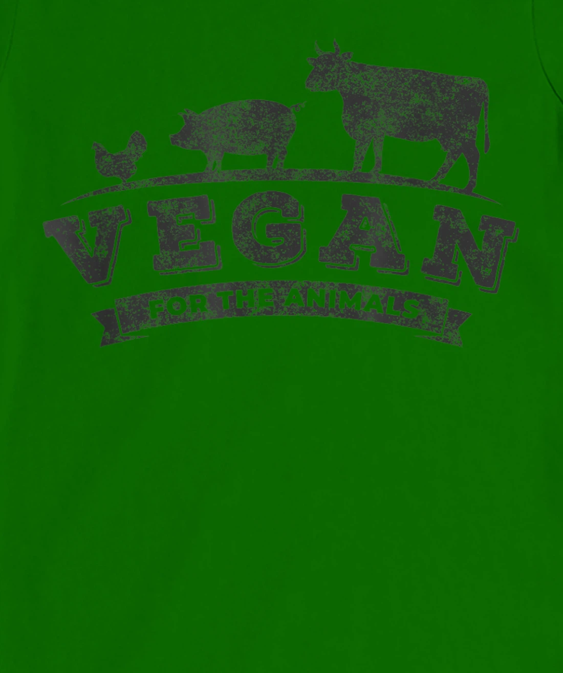 Womens Vegan For The Animals Plant Based Veggie Retro Vintage Logo T-Shirt, Kid T-Shirt and Women T-Shirt