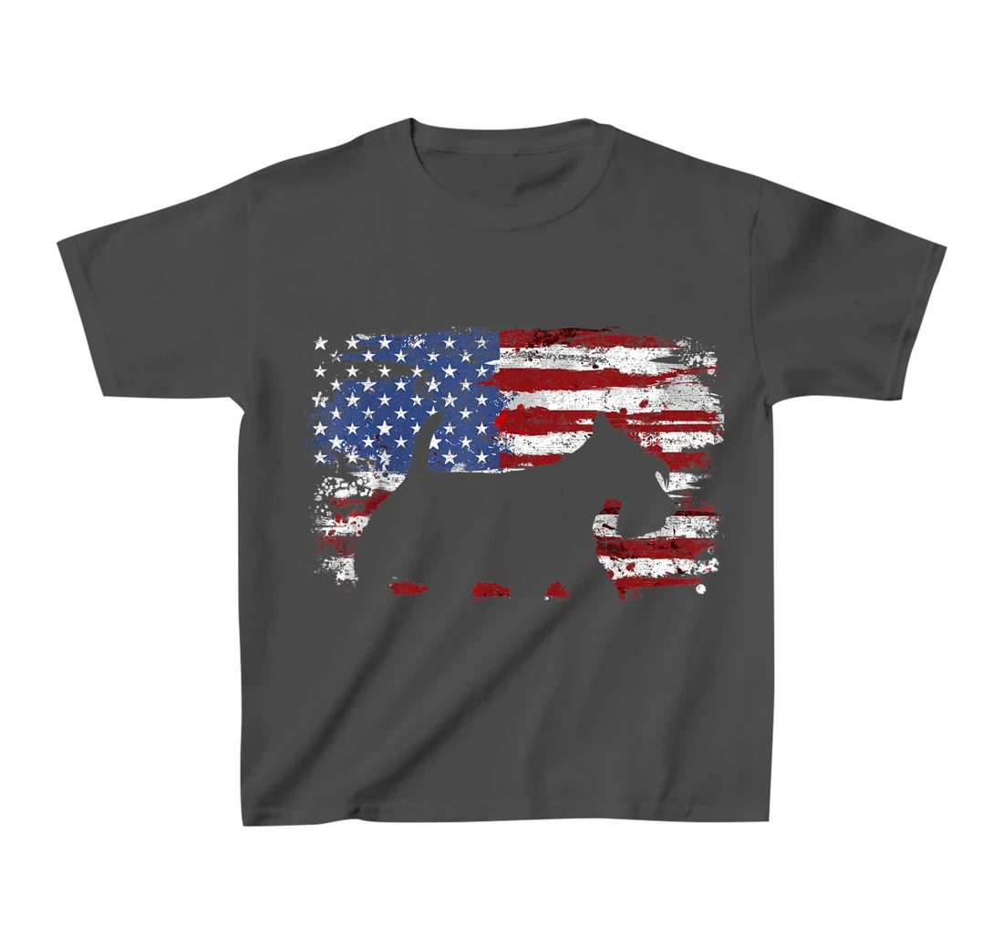 Scottish Terrier Vintage American Flag T-Shirt, Kid T-Shirt and Women T-Shirt