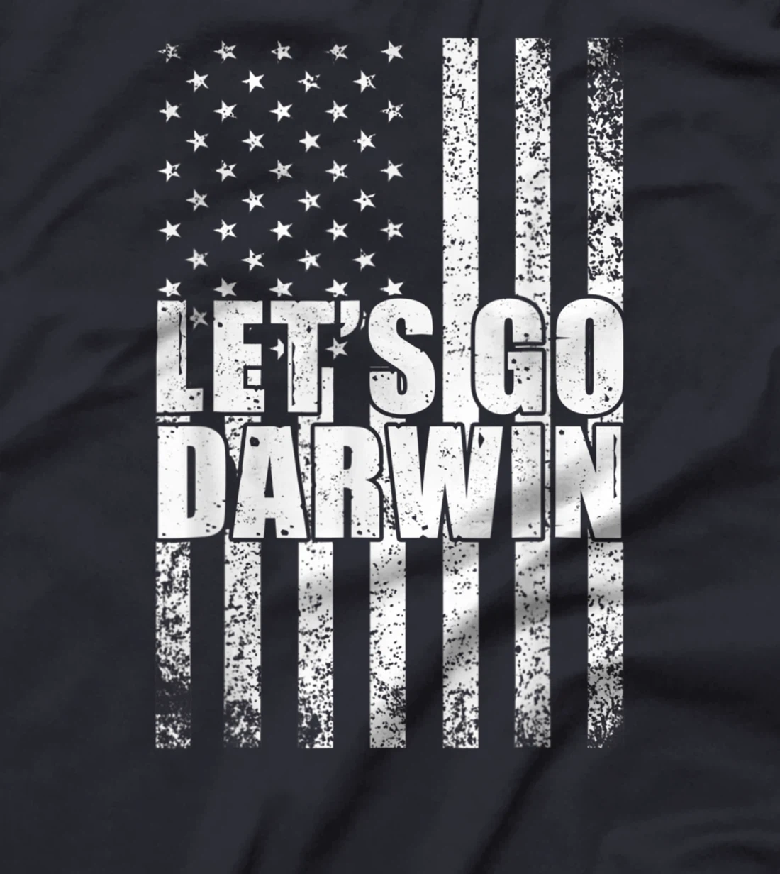 Lets Go Darwin Funny Sarcastic Vintage us Flag Graphic T-Shirt, Women T-Shirt