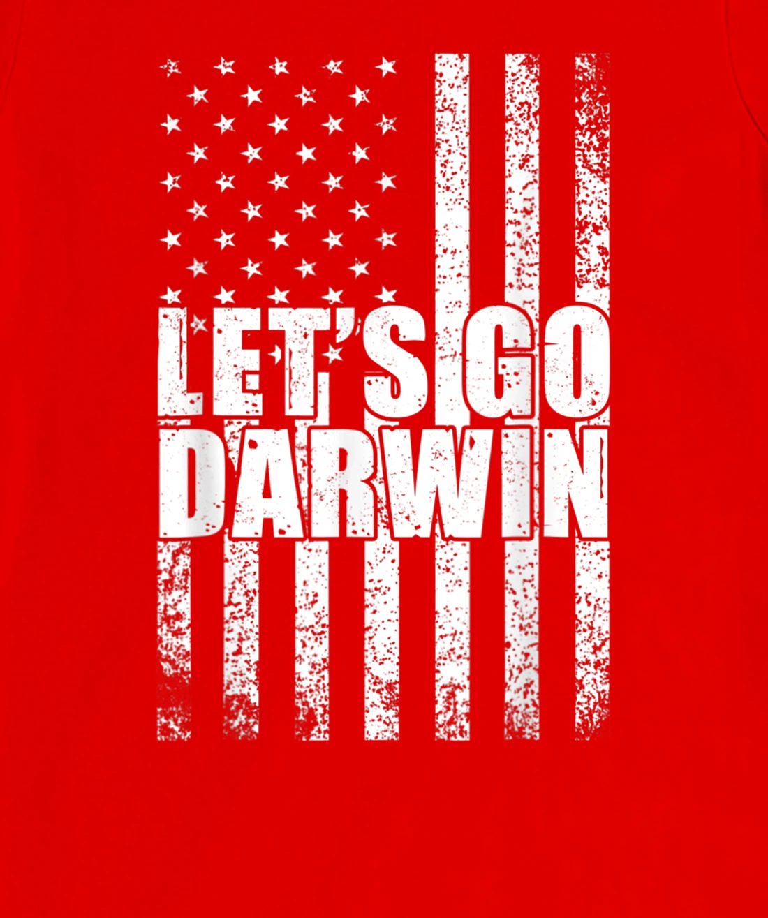 Lets Go Darwin Funny Sarcastic Vintage us Flag Graphic T-Shirt, Women T-Shirt