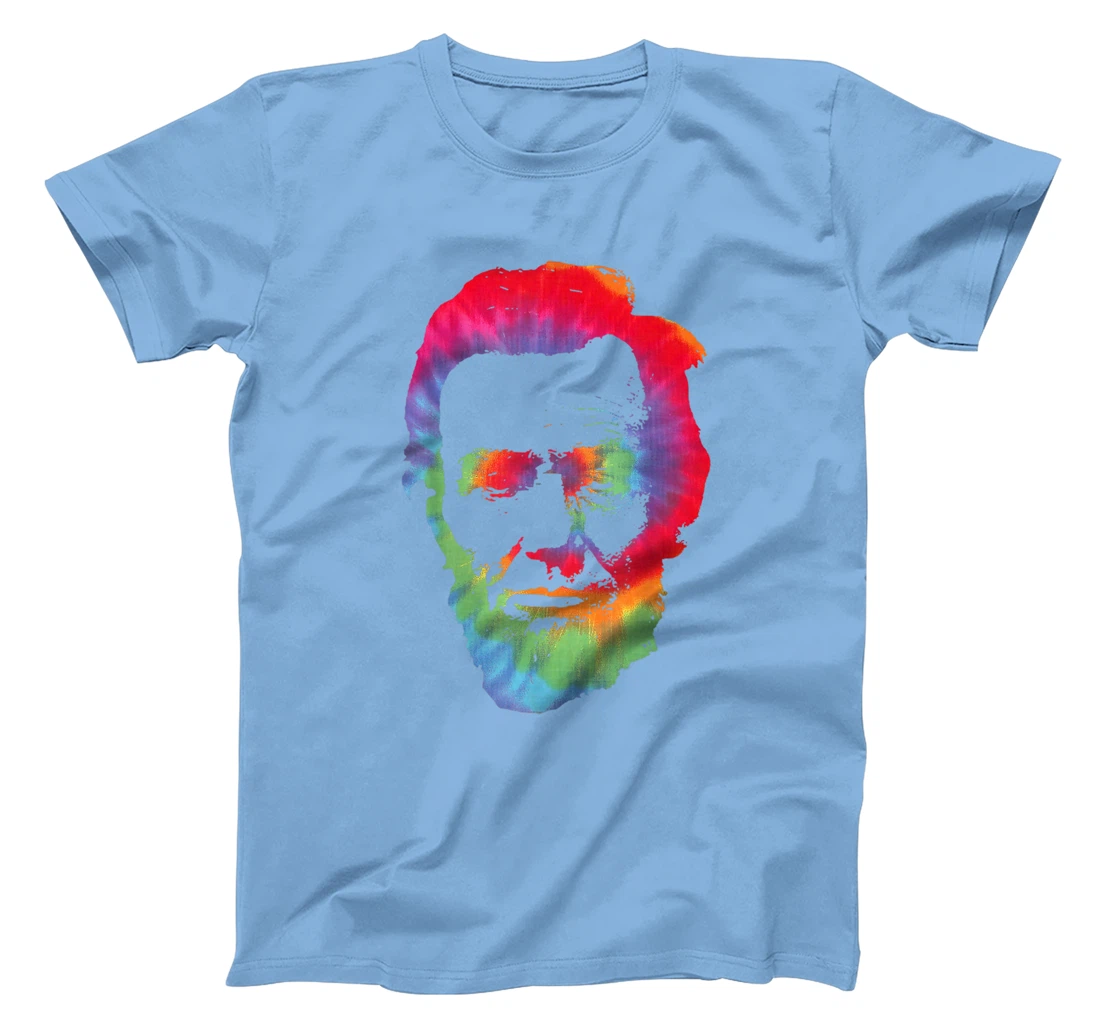 Womens Abe Abraham Lincoln Tie Dye Retro President 4th Of July T-Shirt, Kid T-Shirt and Women T-Shirt