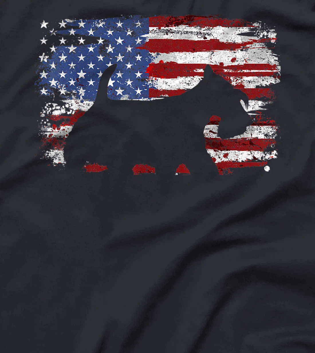 Scottish Terrier Vintage American Flag T-Shirt, Kid T-Shirt and Women T-Shirt