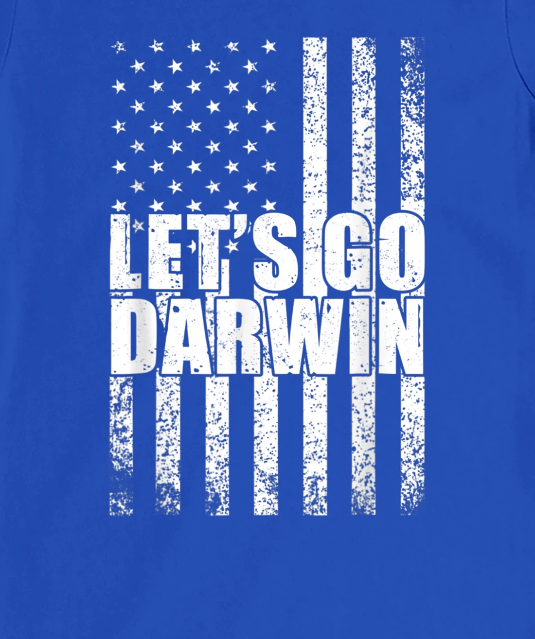 Lets Go Darwin Funny Sarcastic Vintage us Flag Graphic T-Shirt, Women T-Shirt