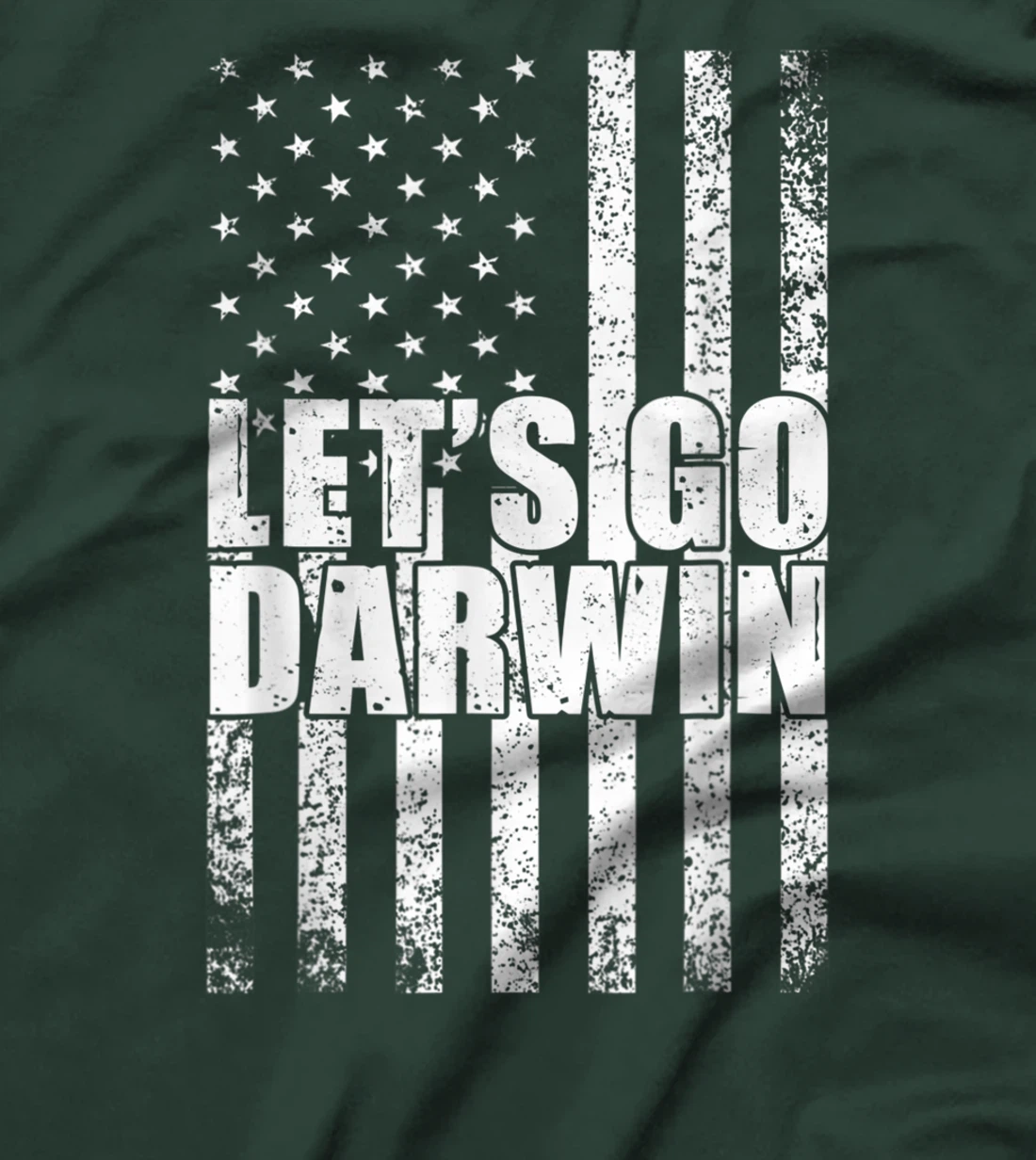 Lets Go Darwin Funny Sarcastic Vintage us Flag Graphic T-Shirt, Women T-Shirt