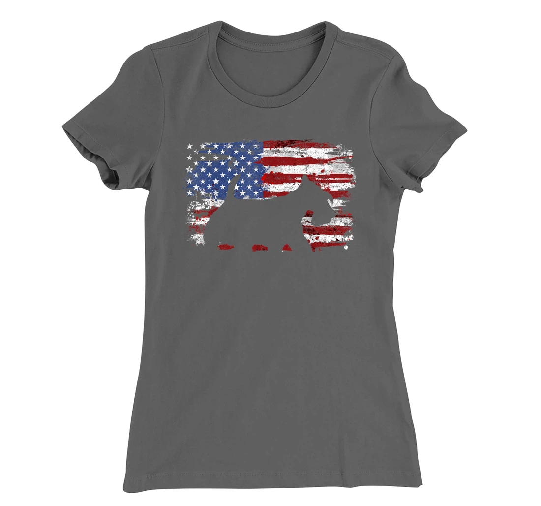Scottish Terrier Vintage American Flag T-Shirt, Kid T-Shirt and Women T-Shirt
