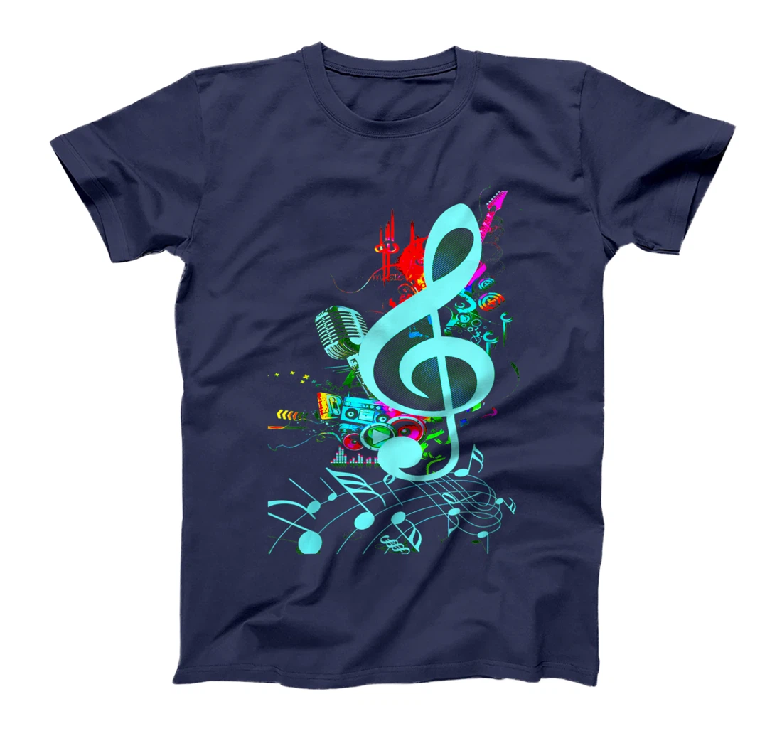 Vintage Music Treble Clef Keys Of 80s 90s Mix Tape Gift T-Shirt, Kid T-Shirt and Women T-Shirt